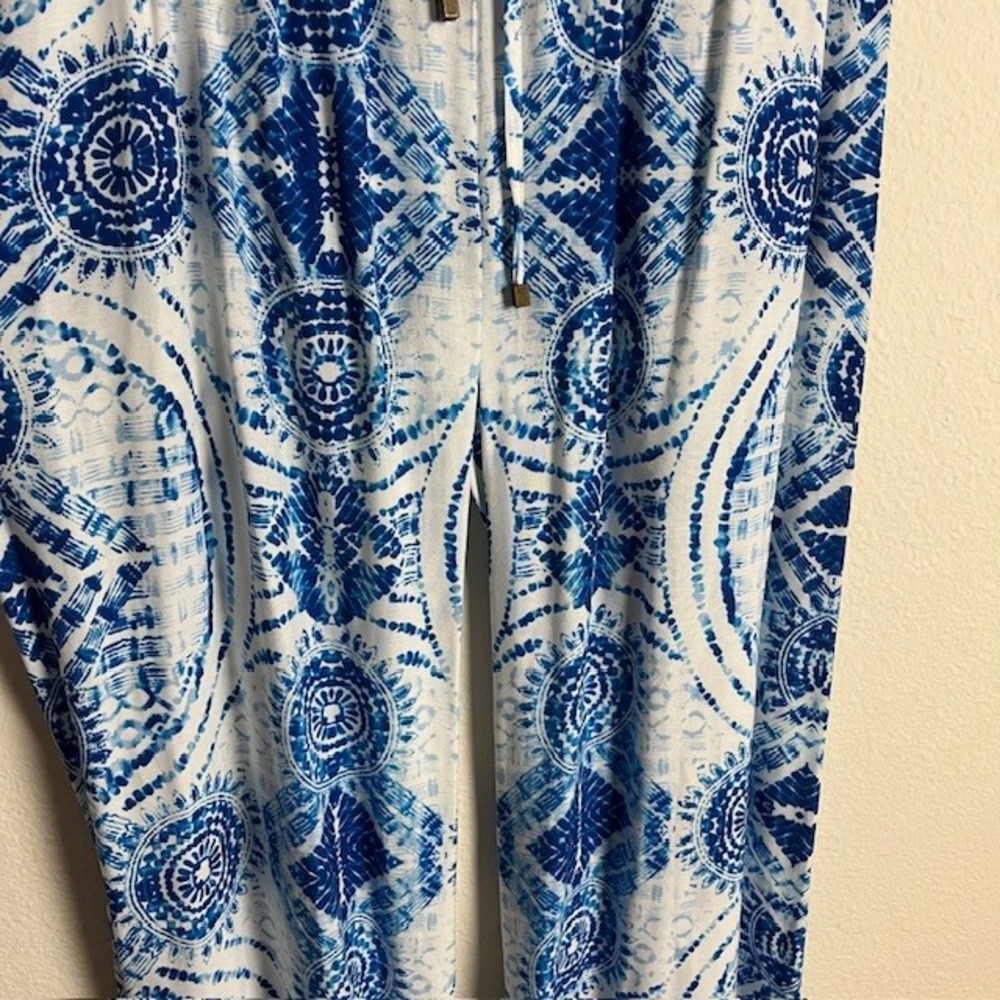 Hester & Orchard Sz L Dye Wide‎ Leg Lounge Pants Stretchy Flowy Beachy Comfort - Picture 4 of 11